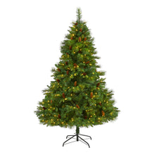 Load image into Gallery viewer, 6.5' West Virginia Full Bodied Mixed Pine Artificial Christmas Tree w/ 400 LED