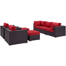 Load image into Gallery viewer, Convene 7 Piece Outdoor Patio Sectional Set by Modway