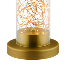 Load image into Gallery viewer, Adore Cylindrical-Shaped Clear Glass And Brass Table Lamp by Modway