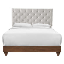 Load image into Gallery viewer, Rhiannon Diamond Tufted Upholstered Fabric Queen Bed by Modway