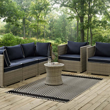 Load image into Gallery viewer, Optica Chevron With End Borders Indoor and Outdoor 5x8 Area Rug by Modway