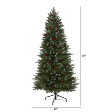 Load image into Gallery viewer, 6' Snow Tipped Portland Spruce Artificial Christmas Tree