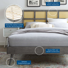 Load image into Gallery viewer, Sidney Cane and Wood Full Platform Bed With Splayed Legs by Modway