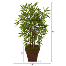 Load image into Gallery viewer, 45" Bamboo Artificial Tree in Brown Planter