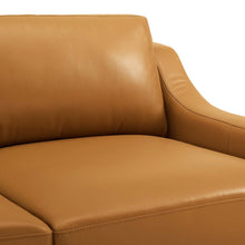 Load image into Gallery viewer, Harness Stainless Steel Base Leather Armchair by Modway