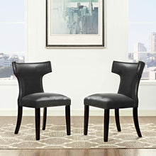 Load image into Gallery viewer, Curve Vinyl Dining Chair Set of 2 by Modway