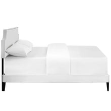 Load image into Gallery viewer, Corene Vinyl Queen Platform Bed with Squared Tapered Legs by Modway