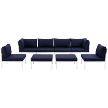 Load image into Gallery viewer, Harmony 8 Piece Outdoor Patio Aluminum Sectional Sofa Set by Modway
