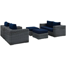 Load image into Gallery viewer, Summon 5 Piece Outdoor Patio Sunbrella¨ Sectional Set by Modway