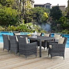 Load image into Gallery viewer, Summon 9 Piece Outdoor Patio Sunbrella¨ Dining Set by Modway