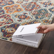 Load image into Gallery viewer, Tribute Azalea Distressed Vintage Floral Lattice 5x8 Area Rug by Modway