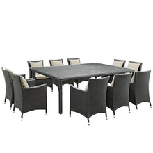 Load image into Gallery viewer, Sojourn 11 Piece Outdoor Patio Sunbrella¨ Dining Set by Modway