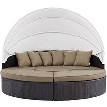 Load image into Gallery viewer, Quest Outdoor Patio Wicker Rattan Canopy Sectional Daybed by Modway