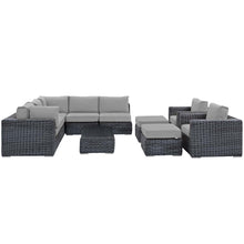 Load image into Gallery viewer, Summon 10 Piece Outdoor Patio Sunbrella¨ Sectional Set by Modway
