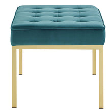 Load image into Gallery viewer, Loft Gold Stainless Steel Leg Medium Performance Velvet Bench by Modway