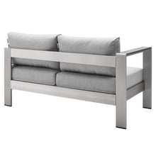 Load image into Gallery viewer, Shore Sunbrella¨ Fabric Aluminum Outdoor Patio Left-Arm Loveseat by Modway