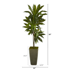 Load image into Gallery viewer, 4.5' Dracaena Artificial Plant in Green Planter (Real Touch)