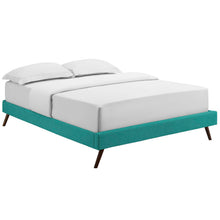 Load image into Gallery viewer, Loryn Fabric King Bed Frame with Round Splayed Legs by Modway