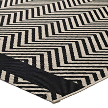 Load image into Gallery viewer, Optica Chevron With End Borders Indoor and Outdoor 5x8 Area Rug by Modway