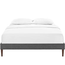 Load image into Gallery viewer, Tessie Fabric Full Bed Frame with Squared Tapered Legs by Modway