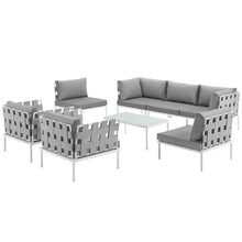 Load image into Gallery viewer, Harmony 8 Piece Outdoor Patio Aluminum Sectional Sofa Set by Modway