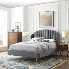 Load image into Gallery viewer, Lana Performance Velvet Queen Wingback Platform Bed by Modway