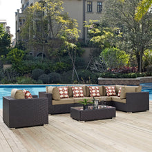 Load image into Gallery viewer, Convene 7 Piece Outdoor Patio Sectional Set by Modway