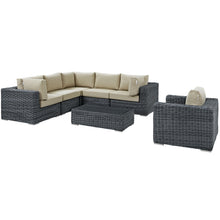 Load image into Gallery viewer, Summon 7 Piece Outdoor Patio Sunbrella¨ Sectional Set by Modway