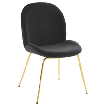 Load image into Gallery viewer, Scoop Gold Stainless Steel Leg Performance Velvet Dining Chair by Modway