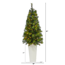 Load image into Gallery viewer, 57' Green Valley Pine Artificial Christmas Tree w/ 100 Warm White LED Lights