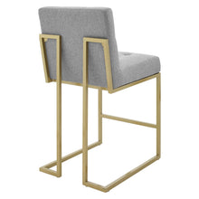 Load image into Gallery viewer, Privy Gold Stainless Steel Upholstered Fabric Counter Stool by Modway