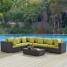 Load image into Gallery viewer, Convene 7 Piece Outdoor Patio Sectional Set by Modway