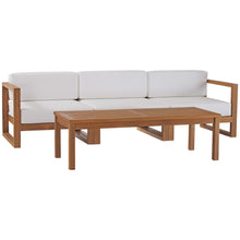Load image into Gallery viewer, Upland 4-Piece Outdoor Patio Teak Wood Furniture Set by Modway