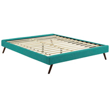 Load image into Gallery viewer, Loryn Fabric King Bed Frame with Round Splayed Legs by Modway