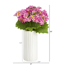 Load image into Gallery viewer, 13" Daisy Artificial Plant in White Planter