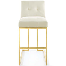 Load image into Gallery viewer, Privy Gold Stainless Steel Performance Velvet Bar Stool by Modway
