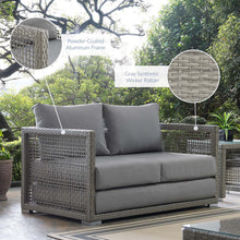 Load image into Gallery viewer, Aura Outdoor Patio Wicker Rattan Loveseat by Modway