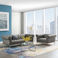 Load image into Gallery viewer, Idyll Tufted Upholstered Leather Sofa and Armchair Set by Modway