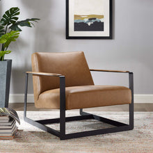 Load image into Gallery viewer, Seg Vegan Leather Accent Chair by Modway