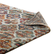 Load image into Gallery viewer, Tribute Azalea Distressed Vintage Floral Lattice 5x8 Area Rug by Modway