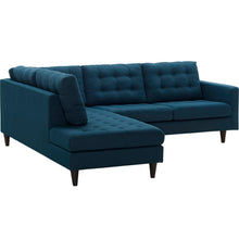 Load image into Gallery viewer, Empress 2 Piece Upholstered Fabric Left Facing Bumper Sectional by Modway