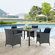 Load image into Gallery viewer, Sojourn 4 Piece Outdoor Patio Sunbrella¨ Dining Set by Modway