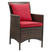 Load image into Gallery viewer, Conduit Outdoor Patio Wicker Rattan Dining Armchair Set of 4 by Modway