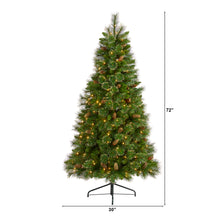Load image into Gallery viewer, 6' Golden Tip Washington Pine Artificial Christmas Tree with 250 Clear Lights