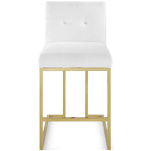 Load image into Gallery viewer, Privy Gold Stainless Steel Upholstered Fabric Counter Stool by Modway