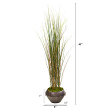 Load image into Gallery viewer, 41" Grass and Bamboo Artificial Plant in Metal Bowl