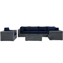 Load image into Gallery viewer, Summon 7 Piece Outdoor Patio Sunbrella¨ Sectional Set by Modway