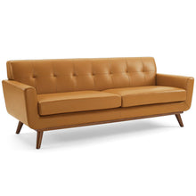 Load image into Gallery viewer, Engage Top-Grain Leather Living Room Lounge Sofa by Modway