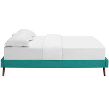 Load image into Gallery viewer, Loryn Fabric King Bed Frame with Round Splayed Legs by Modway