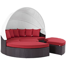 Load image into Gallery viewer, Convene Outdoor Patio Wicker Rattan Canopy Sectional Daybed by Modway